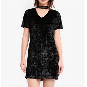 Elegant Blue Velvet Dress Hollister Size Med